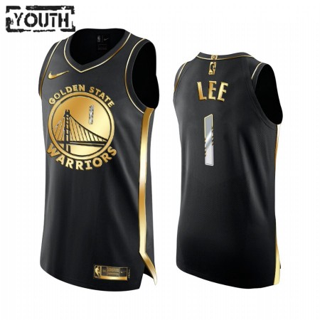 Dres Golden State Warriors Damion Lee 1 2020-21 Crna Golden Edition Swingman - Dječji